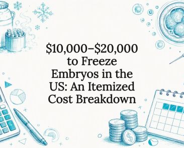 Decorative embryo freezing cost title card