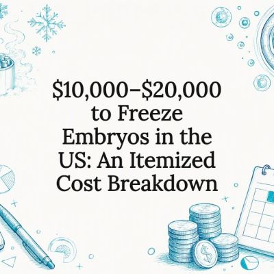 Decorative embryo freezing cost title card