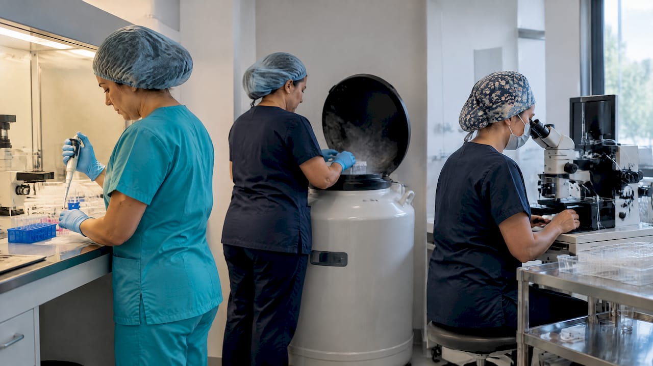 Three-stage egg freezing budget illustration