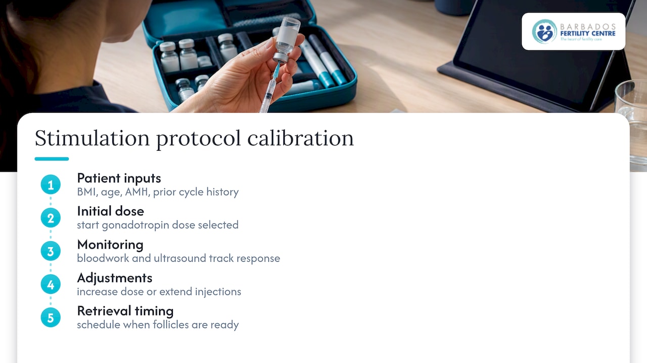 IVF medication monitoring and adjustment process