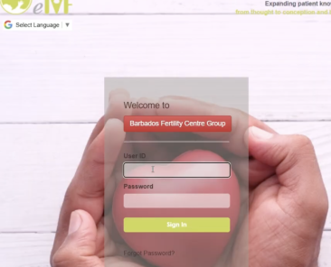 BFC login screen - Barbados Fertility Centre Bfc Login Screen for Patients